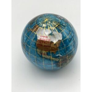 Alexander Kalifano Gemstone Globe Paper Weight Blue 3”